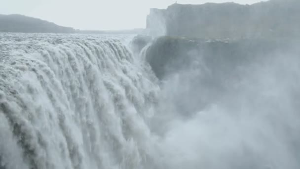 Detifoss waterfall in iceland. — Stock Video