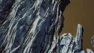 Glacier ile kuş bakışı görünüme, Skaftafell Milli Parkı, İzlanda