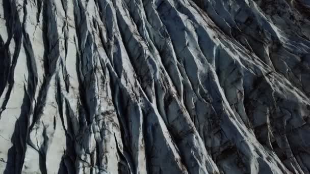 Gletsjer met vogels oog uitzicht, Nationaal Park Skaftafell, IJsland — Stockvideo