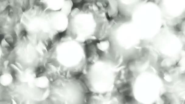 Abstrait fond paillettes d'argent. gros plan — Video