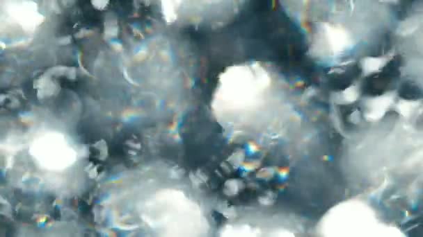 Abstracte zilver glitter achtergrond. Close-up — Stockvideo