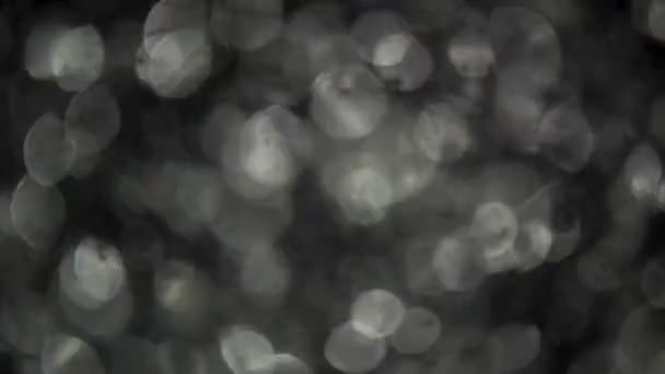 Аннотация Боке, движущиеся частицы — стоковое видео