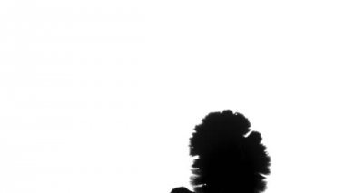 Mürekkep mürekkep Bleed Bloom siyah beyaz genişleyen damla