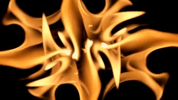 Dokonale cyklických oheň s alfa kanál matný. — Stock video