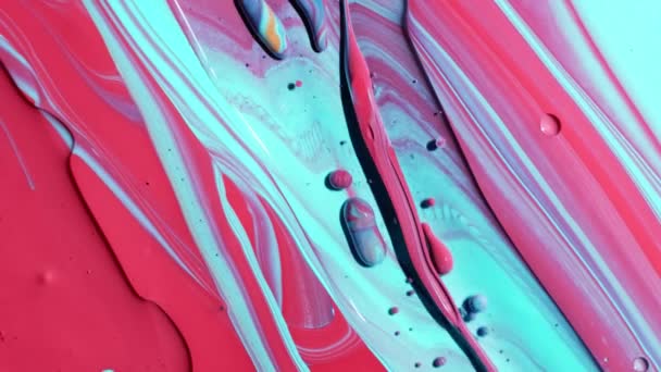 Verf abstracte achtergrond paars en turquoise — Stockvideo