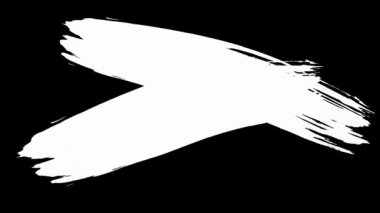 Paint Brush Strokes Transition is a stock motion graphics video of realistic paint brush strokes transitions of white luma mattes on black background, for revealing the photo or video backgrounds