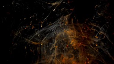 Güzel turuncu soyut arka plan. Modern bir arka plan. Havalı trend ekran koruyucu. Siyah zemin üzerinde kırmızı ve sarı suluboya mürekkep..