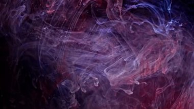 Soyut modern arka plan çok şık. Renkli uzay arkaplanı. Siyah zemin üzerinde mavi, beyaz ve kırmızı suluboya mürekkep. Havalı trend ekran koruyucu.