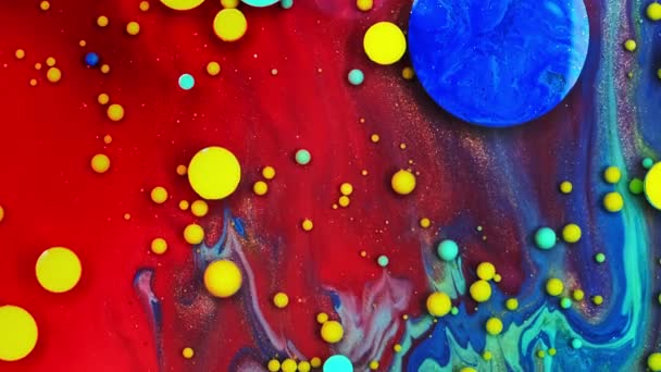 Albastru roșu textură abstractă pictată. Vopsea acrilică multicoloră . — Videoclip de stoc