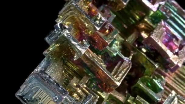 Detail of the recrystallized bismuth — Stock Video