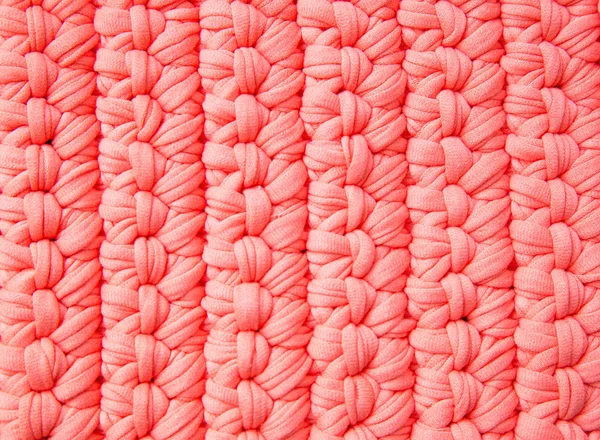 Colore rosa di sfondo lavorato a maglia. Hobby — Foto Stock