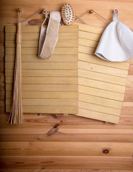 Rus banyo aksesuarları. Sağlık kavramı