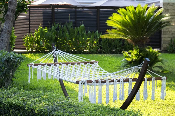 Hangmat Ophangen Voor Ontspanning Vakantie Vakantie Concept — Stockfoto