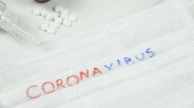 Coronavirus konseptinin yakın plan fotoğrafı. Salgın