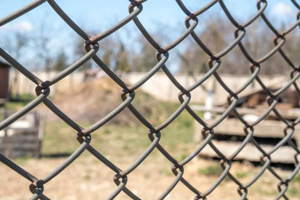 Protection metal fence. Metal fence background