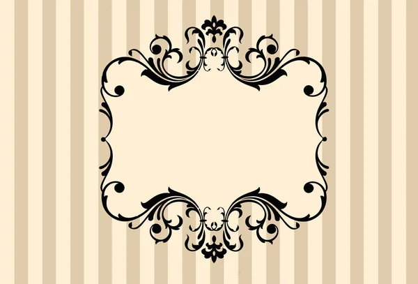 Vintage beige bruin met groene frame - Stock Illustratie. Vectorillustratie, EPS-10. — Stockvector