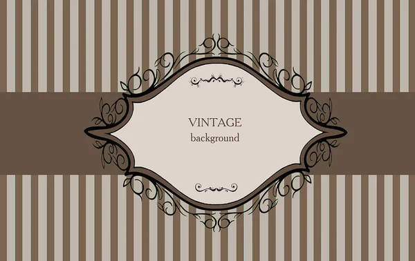 Vintage frame template. Vintage background with vintage frame in brown colors. Vector illustration, eps 10. — Stock Vector