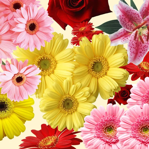Naadloze bloemmotief met rozen, aquarel. Vectorillustratie. EPS-10. — Stockvector