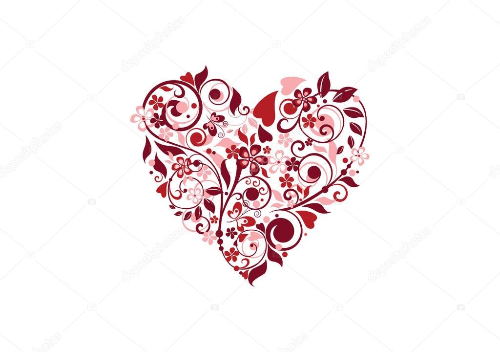 Download Icon: vintage heart | Vintage roses in shape of a heart ...