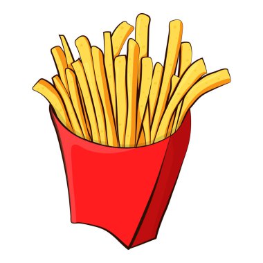 patates kızartması vektör