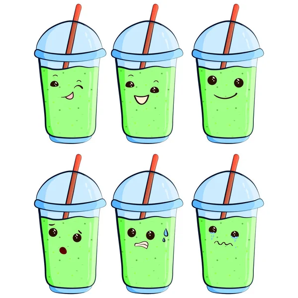 Cute milkshake vector — Stock Vector