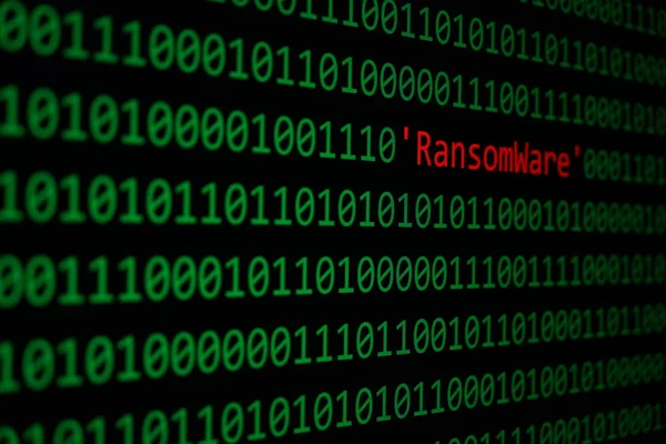 Ransomware ve ikili kod kavramı güvenlik ve kötü amaçlı yazılım