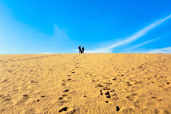 Frumusețea deșertului peisagistic, nisip roșu Dune Mui Ne în Vietnam Fotografie de stoc