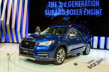 Toronto, Kanada - 2018-02-19: 2019 Subaru tırmanış 2018 Kanada Uluslararası otomatik gösterme Subaru Corporation Fuar görüntülenen kavramı