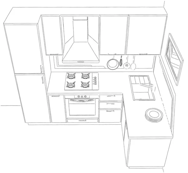 Small kitchen sketch