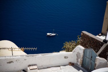 Santorini Island, Oia village, Santorini, Yunanistan açısından