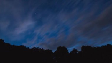 Bulutlar Timelapse ve gece gökyüzü