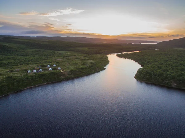 Yağmur ormanları, Rusya'da Nehri'nin Üstten Görünüm