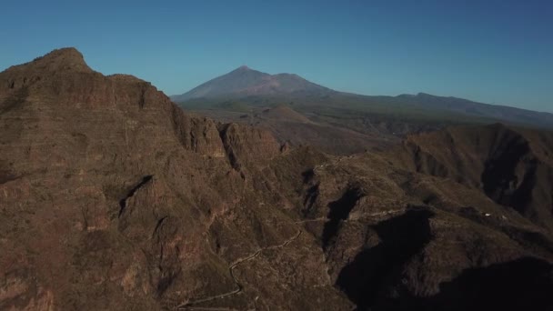 De weergave van de hoogten van de Teide vulkaan — Stockvideo
