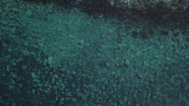 Film z fal docierania na skalistym brzegu w Tenerife — Wideo stockowe