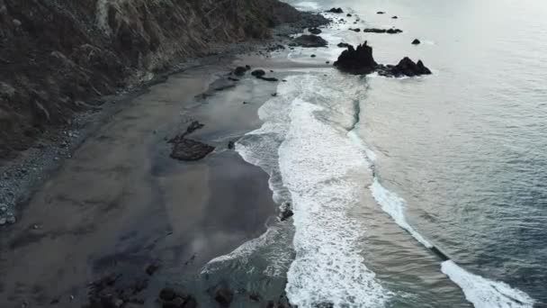 Vidéo de vagues frappant un rivage rocheux à Tenerife — Video