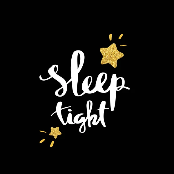 Sleep tight. Lettering for poster — Stock Vector