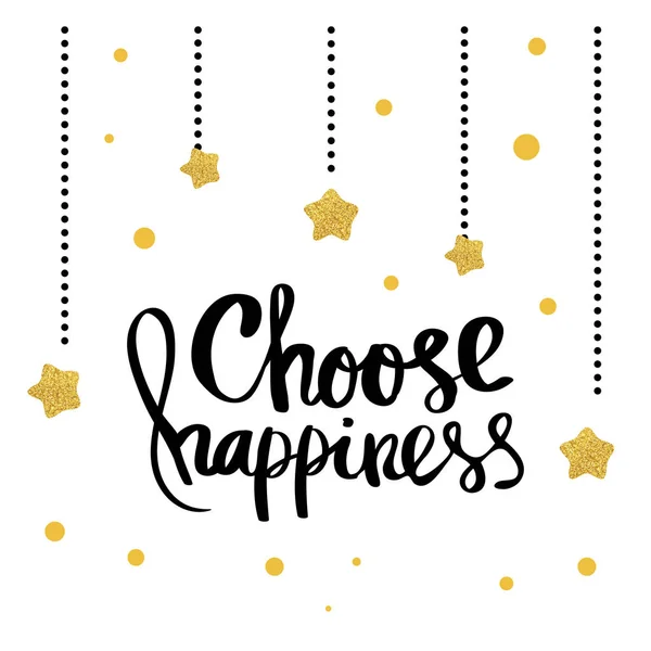 Escolha letras felicidade para cartaz —  Vetores de Stock