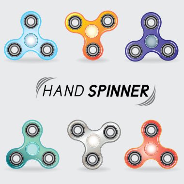 El spinner oyuncaklar gerçekçi kümesi