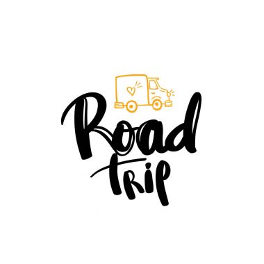 Road trip yazı. El yazısı hat