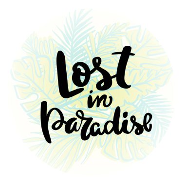 Cennette kaybettim. El tipografi poster yazılı.