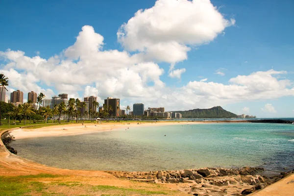 Ala Moana Beach Park Oahu Hawaii — Foto de Stock