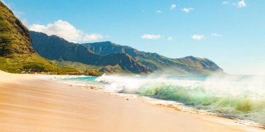 Batı Yakası Oahu Hawaii plajda Yokohama
