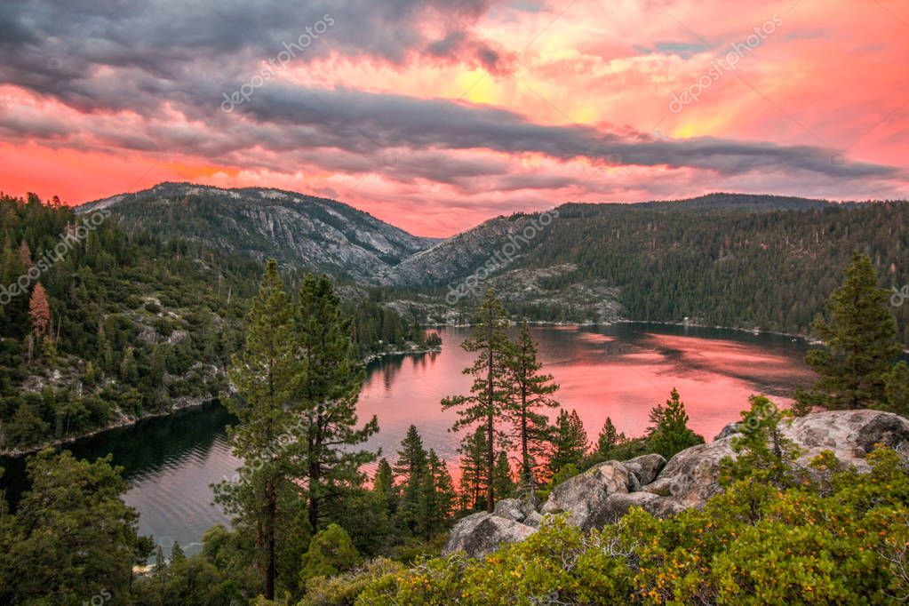 Pictures: pinecrest Sunset Pinecrest Lake Stock Photo © jbentley09 Pictures: pinecrest Sunset Pinecrest Lake Stock Photo © jbentley09