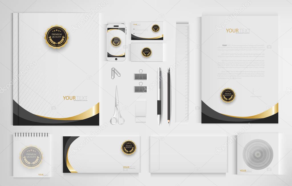 Set of office documents for business, vector Illustration.