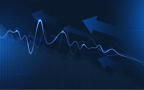 Gráfico Mercado Financeiro Ações Negociação Investimento Mercado Ações Ponto Bullish —  Vetores de Stock