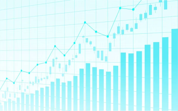 Graf Finančního Burzovního Trhu Pro Obchodování Akciemi Bullish Point Bearish — Stockový vektor