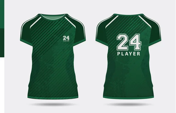 Sport Elegante Camiseta Verde Ropa Siluetas Diseño Moda Tipografía Impresión — Archivo Imágenes Vectoriales