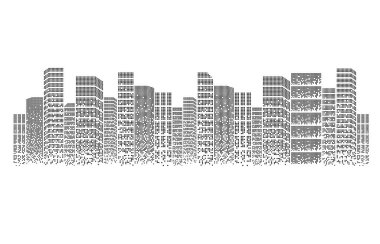 Web, dergi veya poster tasarımı için modern çizimlere sahip şehir arkaplan mimarisi.