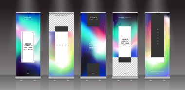 Boş promosyon tezgahı, pankart standı, Booth beyaz bir arka plan şablonu..