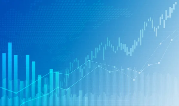 Gráfico Vara Vela Gráfico Negociação Investimento Mercado Ações Ponto Bullish — Vetor de Stock